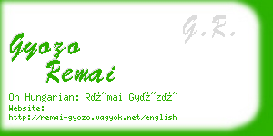 gyozo remai business card